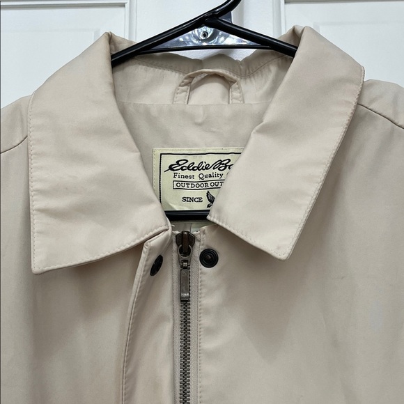 Vintage Eddie Bauer Women's Cream Trench Coat Jacket - Size Large - Picture 6 of 16